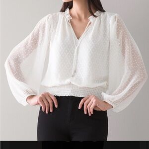 White House Black Market Creamy white blouse